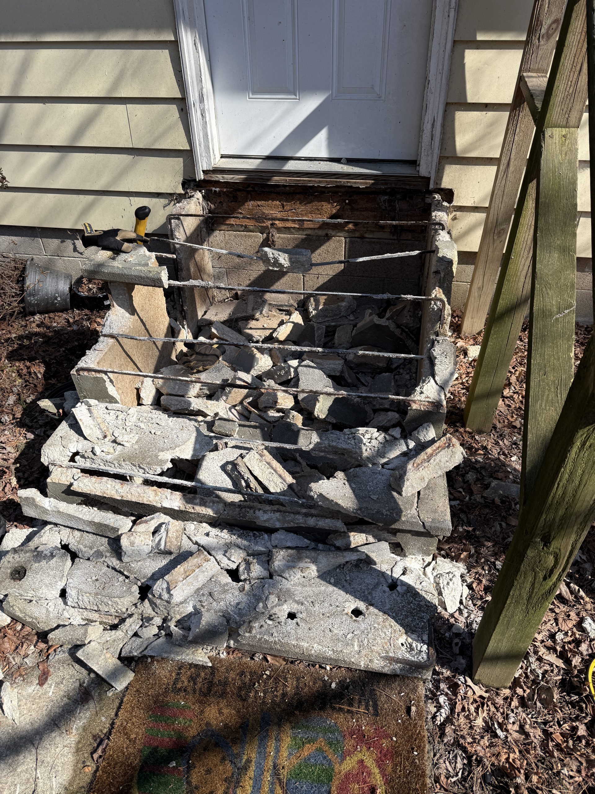 Concrete stairs removal